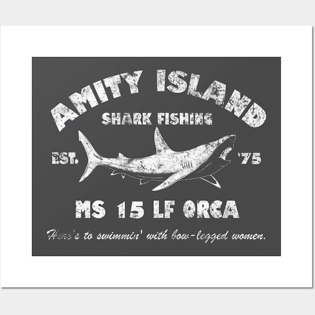 Amity Island Shark Fishing Wall Art by SimonBreeze